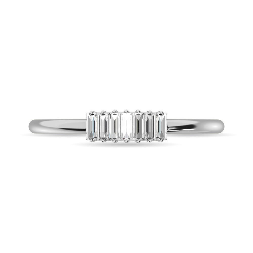 Diamante 1/10 Ct.Tw. Anillo de moda en oro blanco de 14 quilates