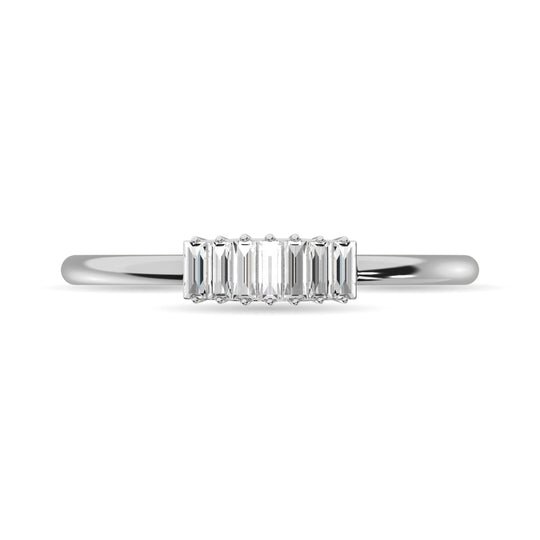 Diamante 1/10 Ct.Tw. Anillo de moda en oro blanco de 14 quilates