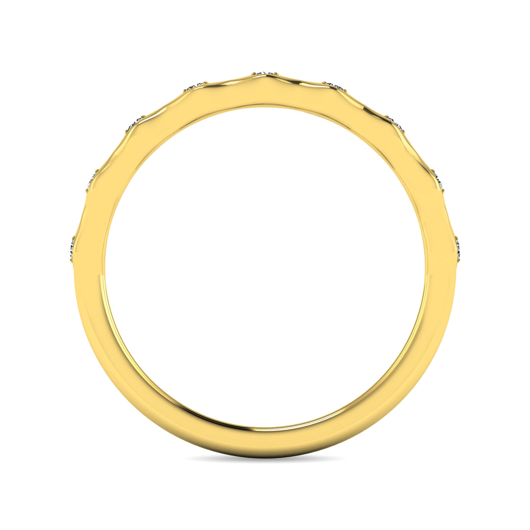 Anillo Apilable de Diamantes de 1/10 qt en Oro Amarillo de 10k