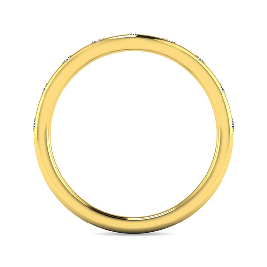 Anillo Apilable con Diamantes de 1/10 qt en Oro Amarillo de 10k