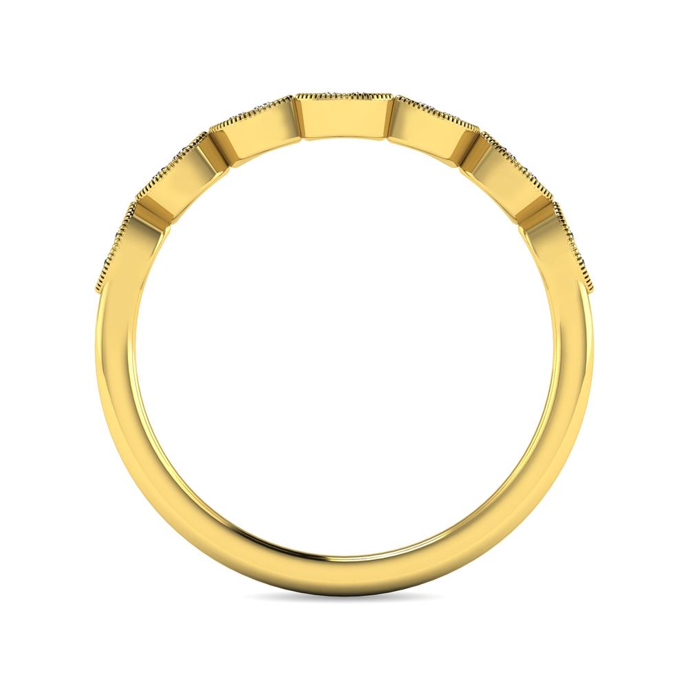 Anillo Apilable con Diamantes de 1/20 qt en Oro Amarillo de 10k