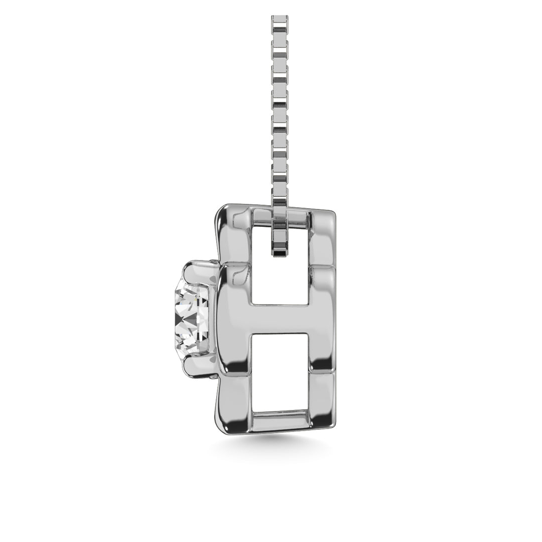 Diamond 1/5 ct tw Solitaire Dimond Pendant in 14K White Gold