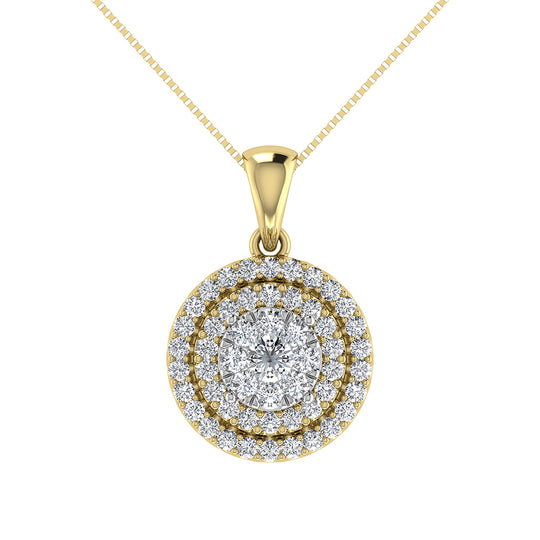 Diamante 3/4 Ct.Tw. Colgante de moda en oro amarillo de 14 quilates