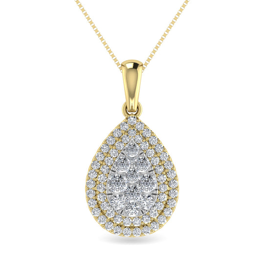 Diamante 3/4 Ct.Tw. Colgante de moda en oro amarillo de 14 quilates