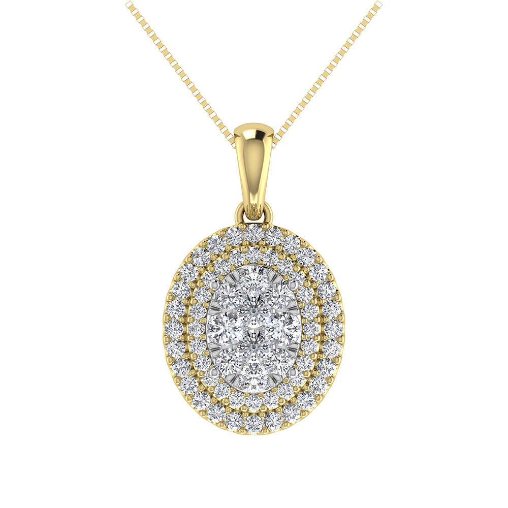 Diamante 3/4 Ct.Tw. Colgante de moda en oro amarillo de 14 quilates