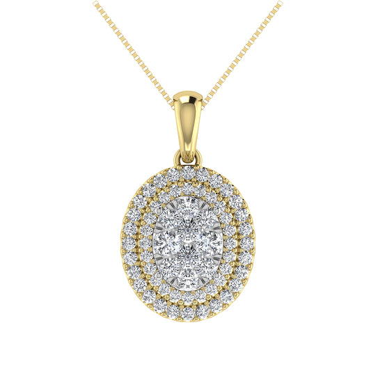 Diamante 3/4 Ct.Tw. Colgante de moda en oro amarillo de 14 quilates