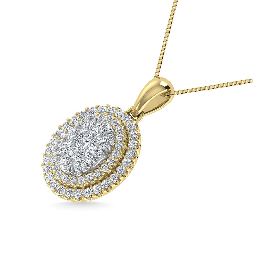 Diamante 3/4 Ct.Tw. Colgante de moda en oro amarillo de 14 quilates