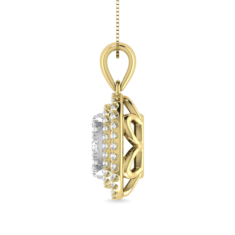 Diamante 3/4 Ct.Tw. Colgante de moda en oro amarillo de 14 quilates