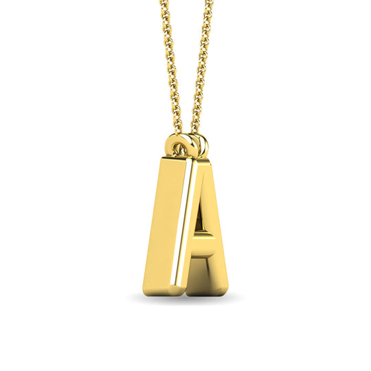 Diamante 1/20 Ct.Tw. Colgante con letra A en oro amarillo de 10 quilates