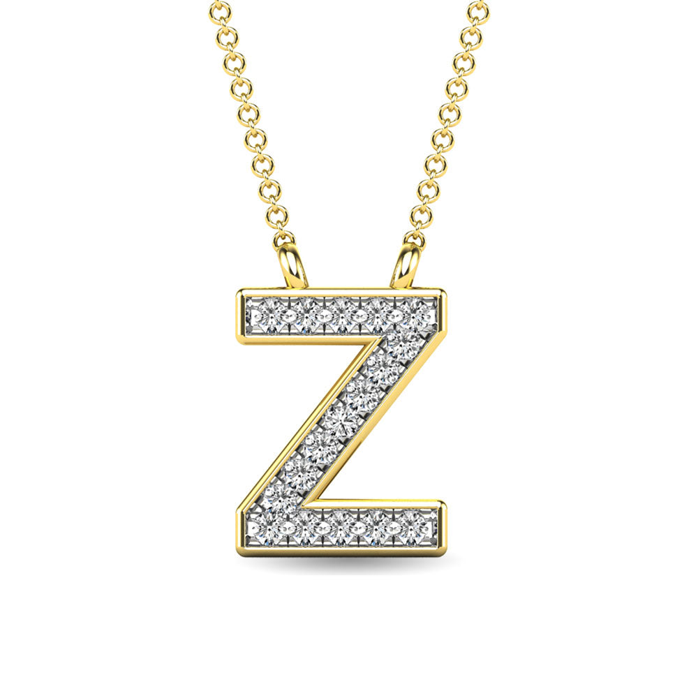 Diamante 1/20 Ct.Tw. Colgante con letra Z en oro amarillo de 10 quilates