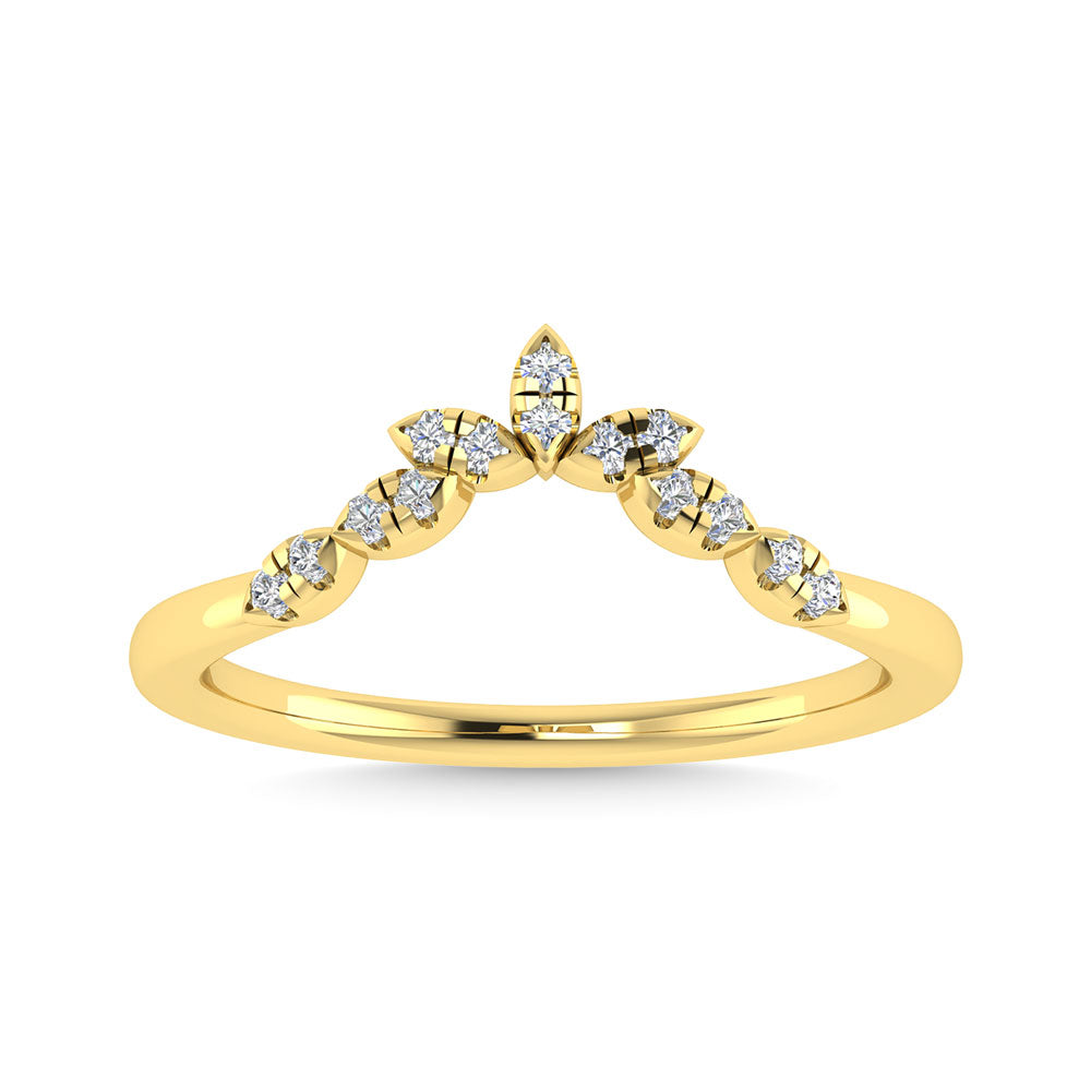 Diamante 1/10 Ct.Tw. Alianza de aniversario en oro amarillo de 14 k