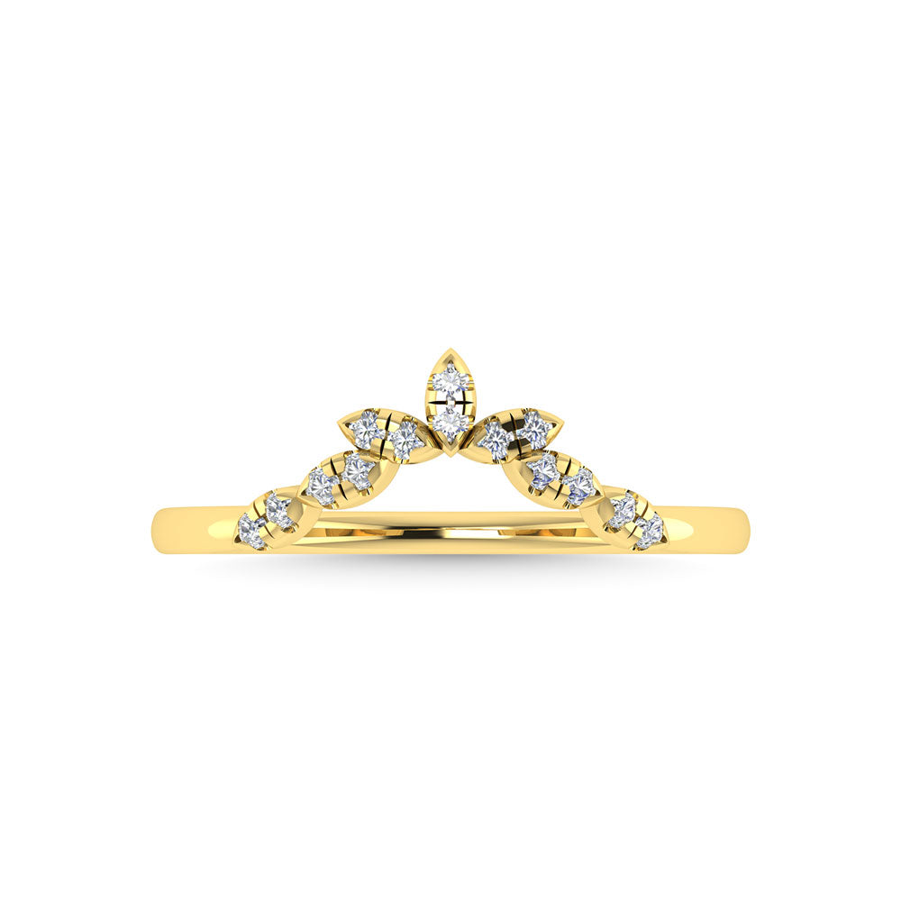 Diamante 1/10 Ct.Tw. Alianza de aniversario en oro amarillo de 14 k