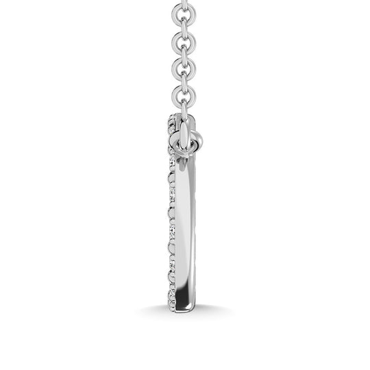 Diamante 1/20 Ct.Tw. Colgante de moda en forma de c‚àö‚â†rculo en plata 925