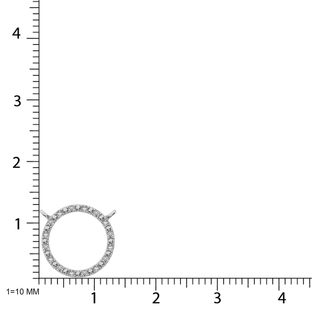 Diamante 1/20 Ct.Tw. Colgante de moda en forma de c‚àö‚â†rculo en plata 925