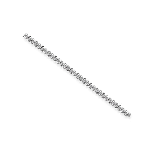 Diamante 1/6 Ct.Tw. Pulseras de moda en plata de ley