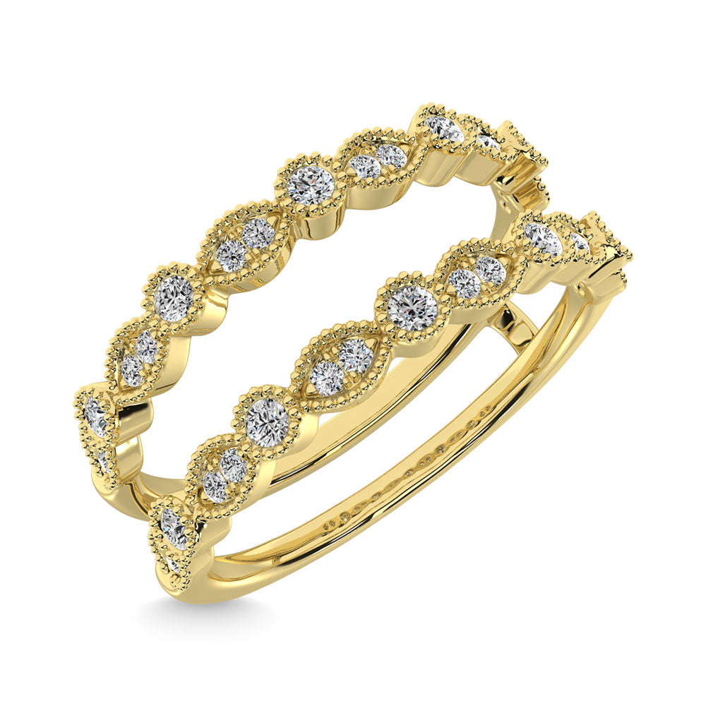 Diamante 1/4 Ct.Tw. Anillo de aniversario en oro amarillo de 10 quilates