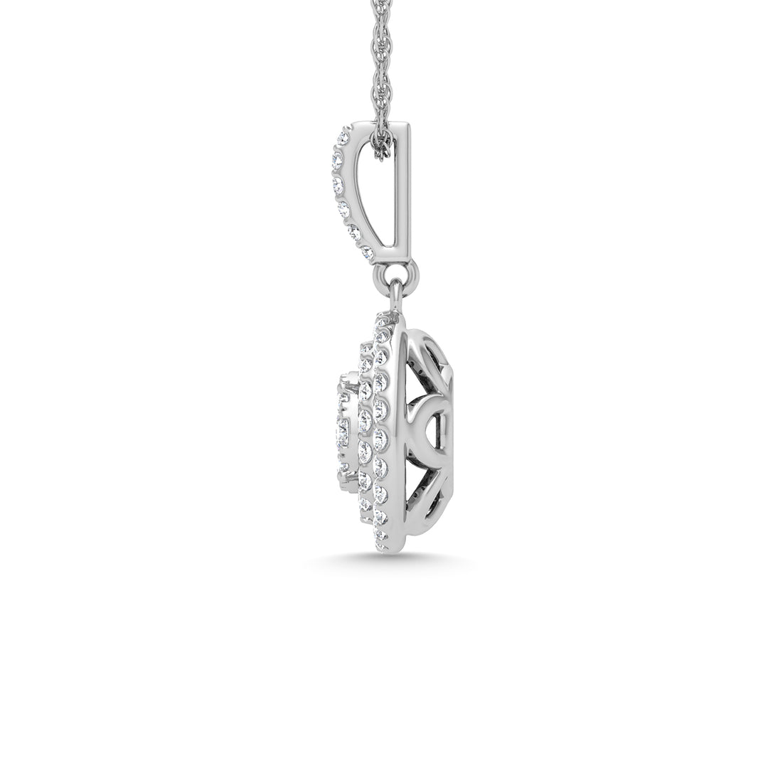 Diamante 3/4 Ct.Tw. Colgante de moda en oro blanco de 14 quilates