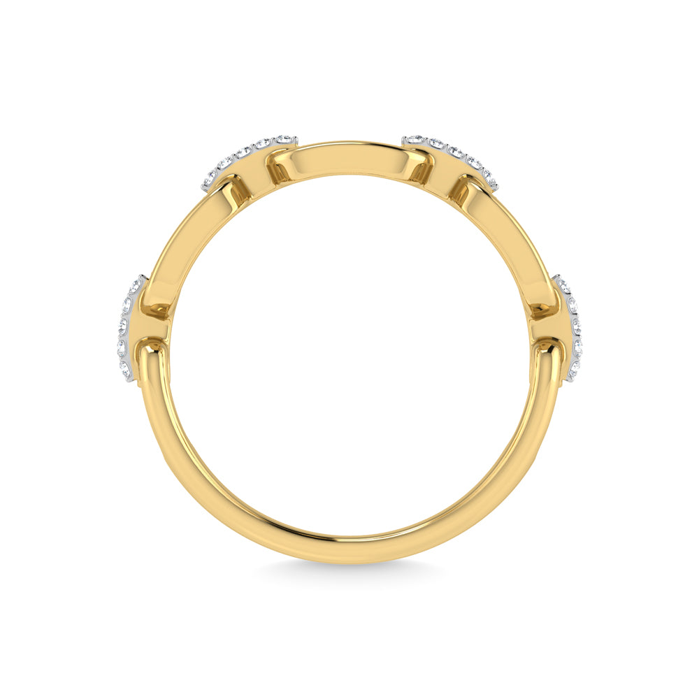 Diamante 1/20 Ct.Tw. Anillo de moda en oro amarillo de 10 quilates