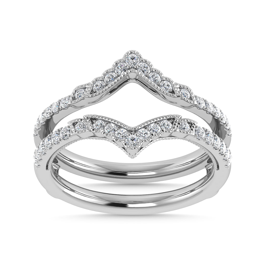 Diamante 3/8 Ct.Tw. Anillo protector en oro blanco de 14 k