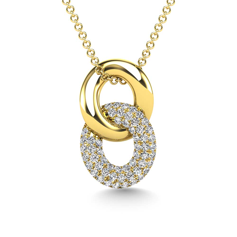 Diamante 1/5 Ct.Tw. Colgante de moda en oro amarillo de 10 quilates