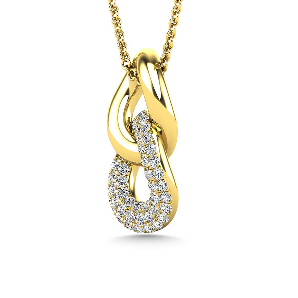 Diamante 1/5 Ct.Tw. Colgante de moda en oro amarillo de 10 quilates