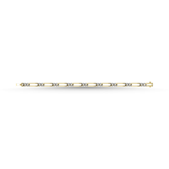 Diamante 5/8 Ct.Tw. Pulsera de moda en oro amarillo de 10 quilates