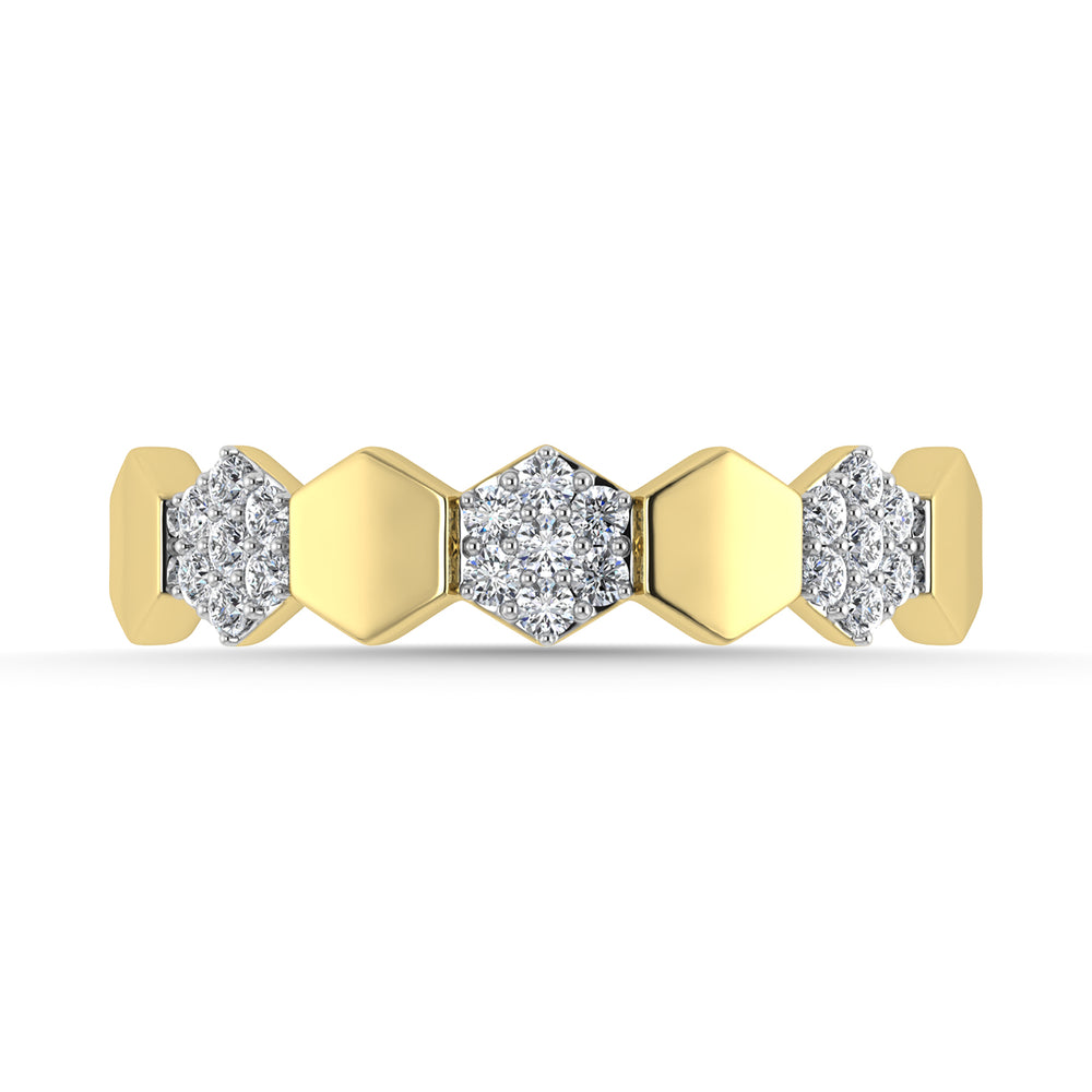 Diamante 1/6 Ct.Tw. Banda apilada en oro amarillo de 10 quilates