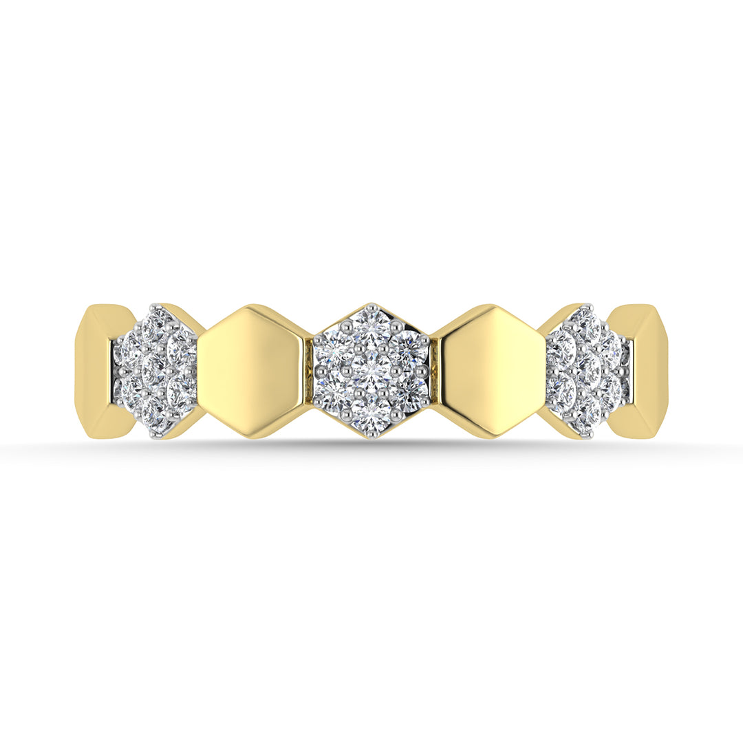 Diamante 1/6 Ct.Tw. Banda apilada en oro amarillo de 10 quilates