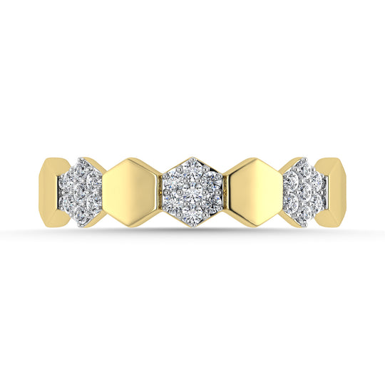 Diamante 1/6 Ct.Tw. Banda apilada en oro amarillo de 10 quilates