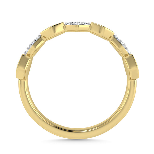 Diamante 1/6 Ct.Tw. Banda apilada en oro amarillo de 10 quilates