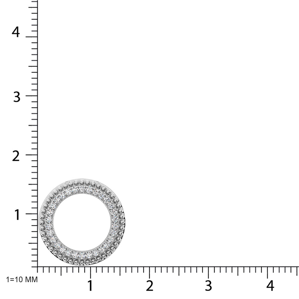 Oro blanco de 10 quilates con diamante de 1/5 qt. total. Colgante de moda