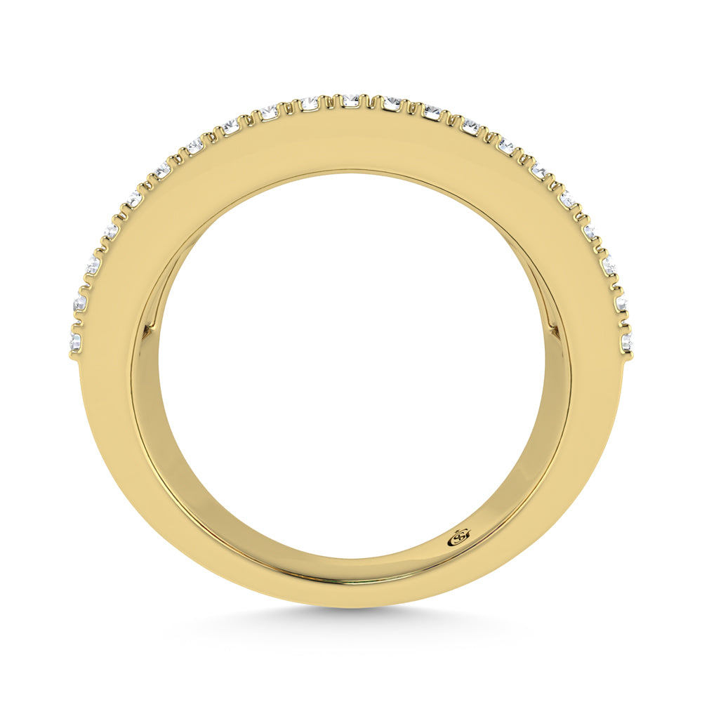 Diamante de oro amarillo de 14 quilates de 2 3/4 qt. Dos. Banda Arco Iris Baguette Recta