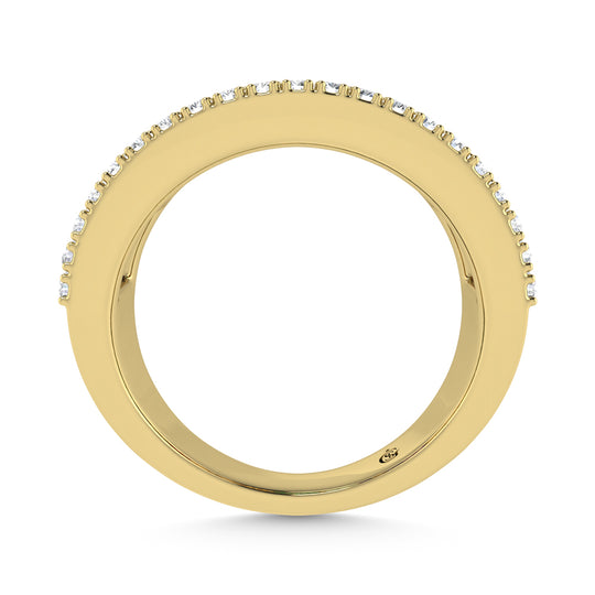 Diamante de oro amarillo de 14 quilates de 2 3/4 qt. Dos. Banda Arco Iris Baguette Recta