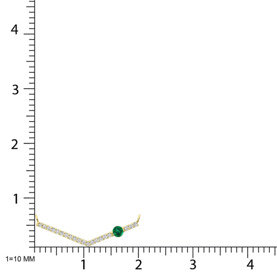 Diamante de oro amarillo de 10 quilates de 1/5 quilates total. Y collar de esmeraldas