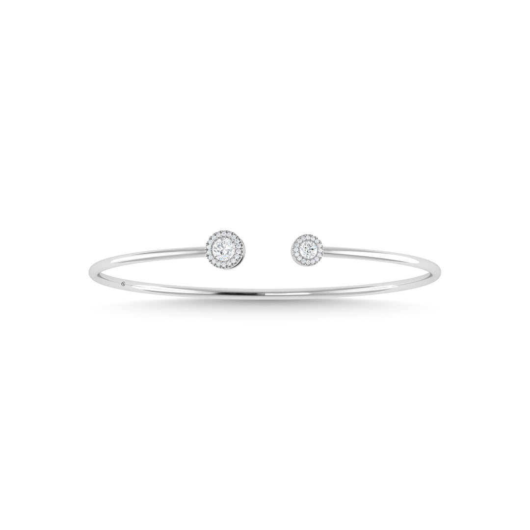 Brazalete de Moda con Diamante de 1/2 qt. total en Oro Blanco