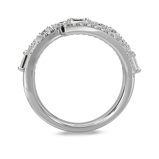 Anillo de Moda con Diamantes de 1 1/2 qt en Oro Blanco de 14k