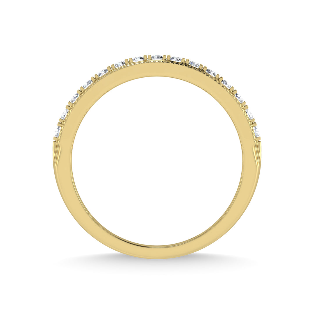 Diamante de oro amarillo de 14 quilates de 1/2 qt. total Banda para hombre