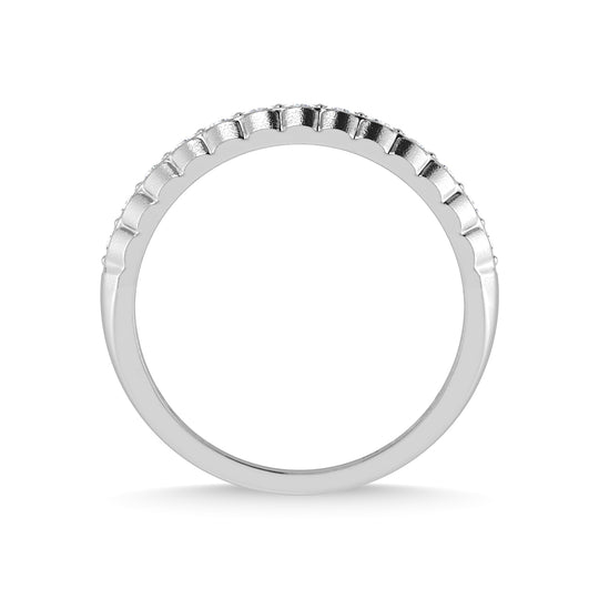 Banda para Hombre con Diamante  de 1/2 qt. total en Oro Blanco de 14k