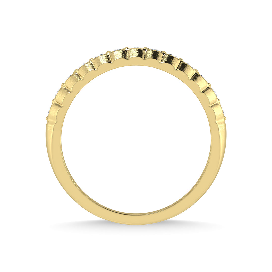 Diamante de oro amarillo de 14 quilates de 1/2 qt. total Banda para hombre