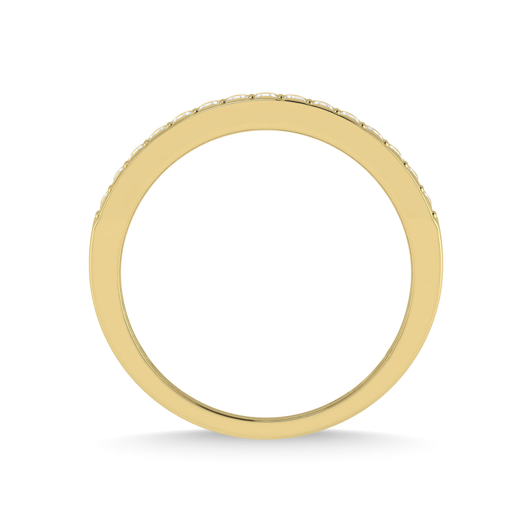 Diamante de oro amarillo de 14 quilates de 1/2 qt. total Banda para hombre