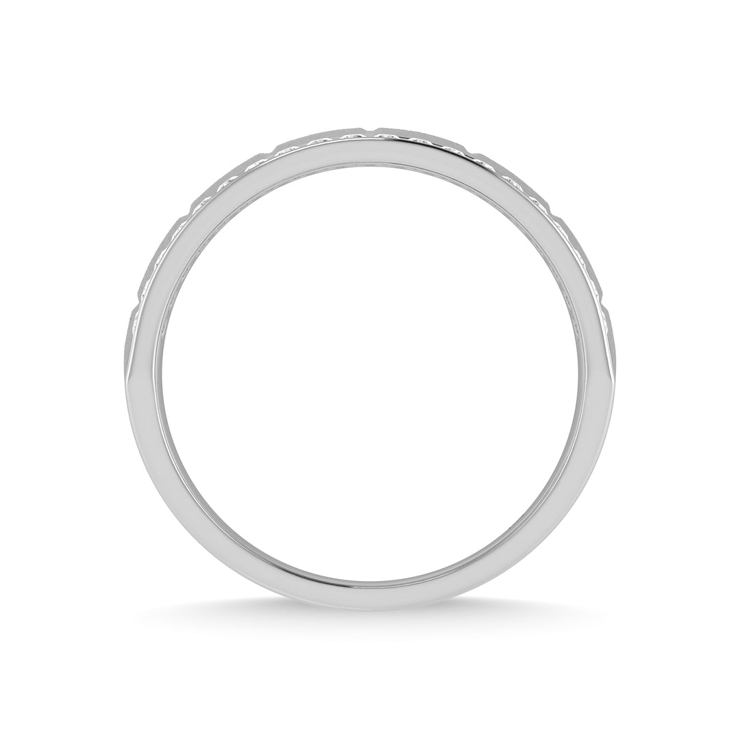 Diamante de oro blanco de 14 quilates de 1/2 qt. total Banda de m√°quina para hombre