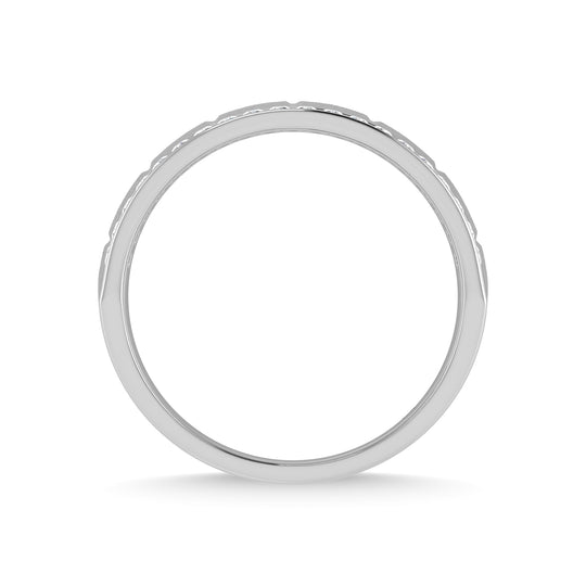 Diamante de oro blanco de 14 quilates de 1/2 qt. total Banda de m√°quina para hombre