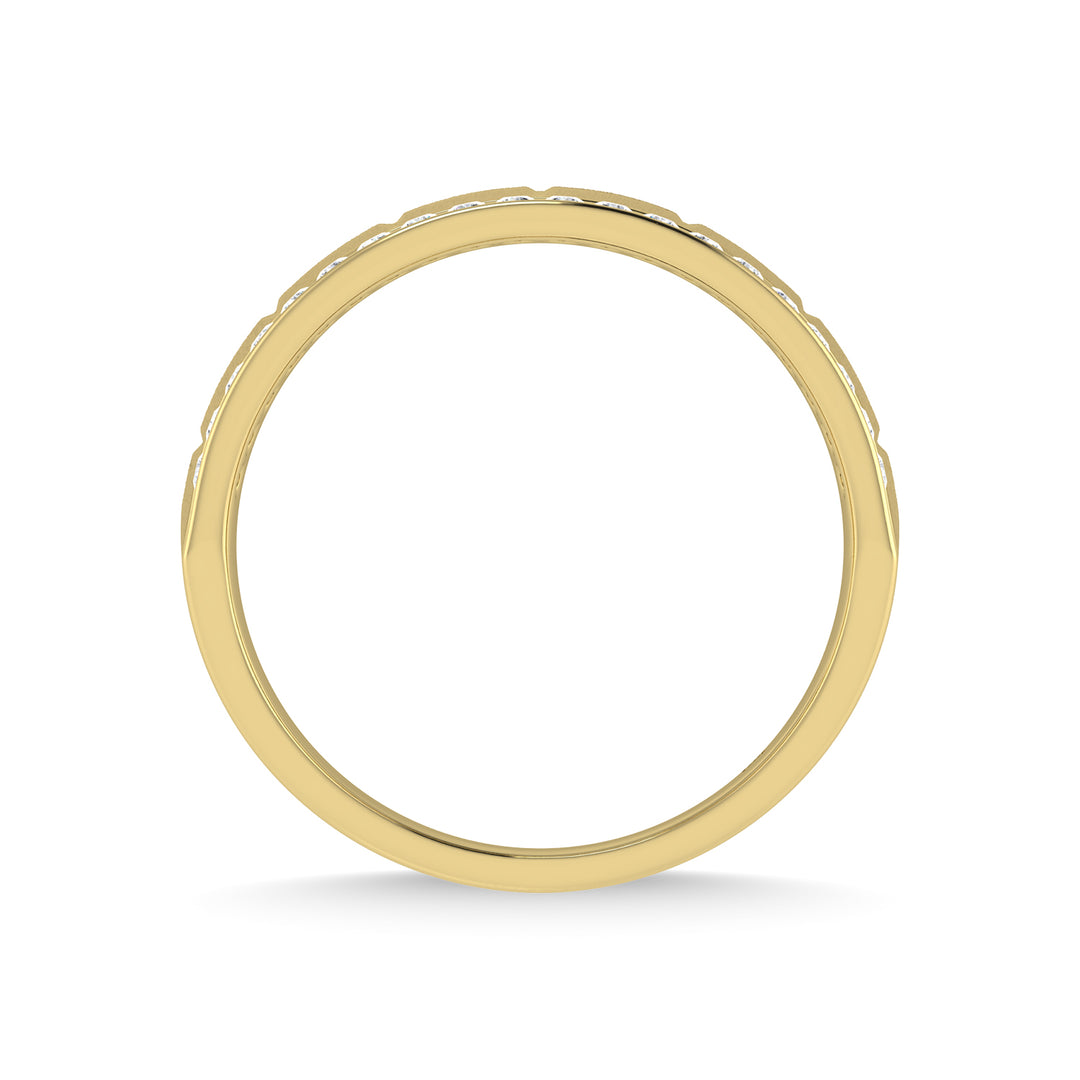 Diamante de oro amarillo de 14 quilates de 1/2 qt. total Banda de m√°quina para hombre