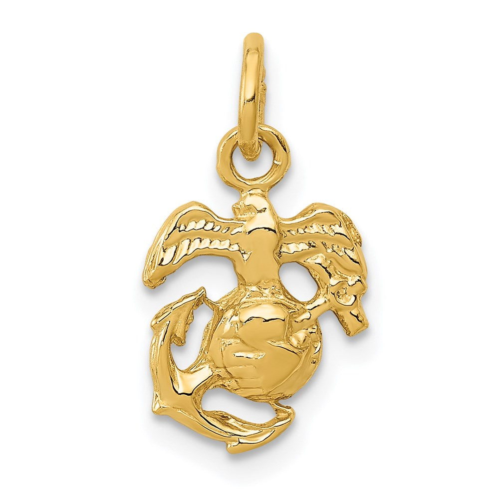 Dije del Cuerpo de Marines de los EE. UU. en Oro Amarillo de 14K