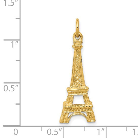 Colgante Torre Eiffel 14K Oro Amarillo