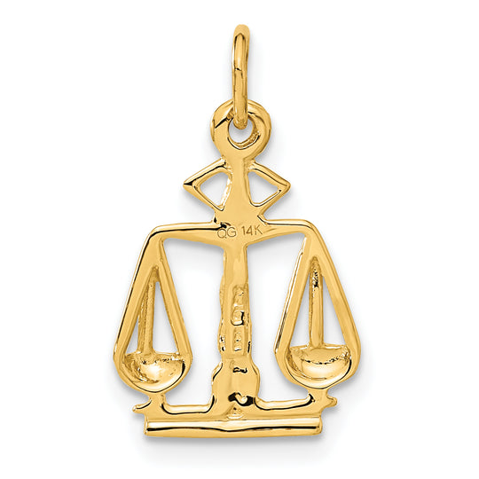 Dije de Escalas de la Justicia en Oro Amarillo 14K