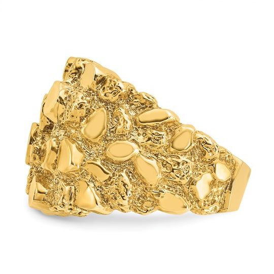 Anillo de Pepita para Hombre IBGoodman en Oro Amarillo de 10k