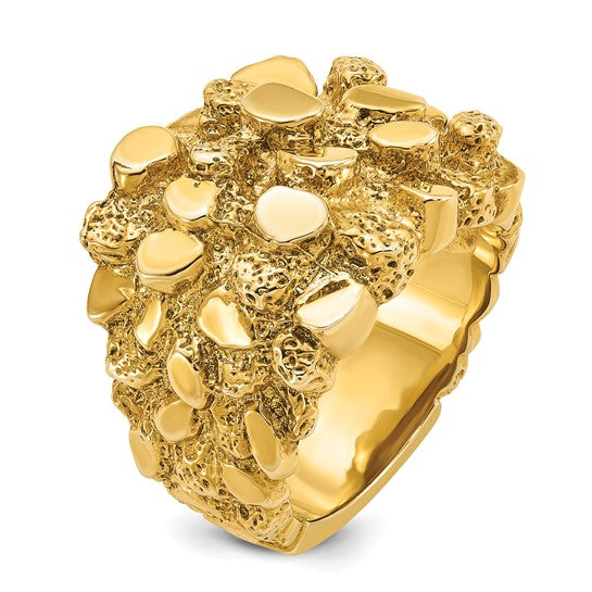 Anillo de Pepita para Hombre IBGoodman en Oro Amarillo de 10k