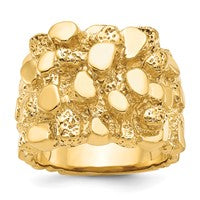 Anillo de Pepita para Hombre IBGoodman en Oro Amarillo de 10k