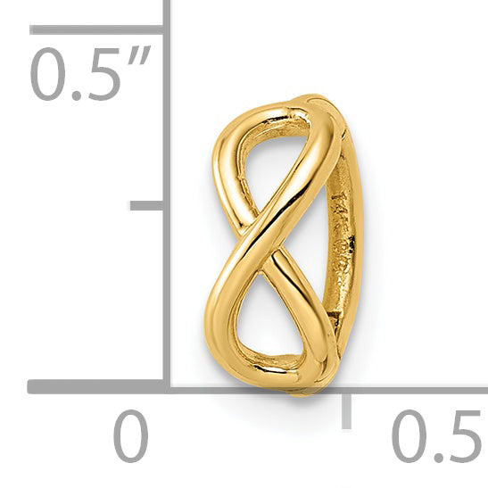 Anillo de Cartílago con Símbolo de Infinito en Oro Amarillo de 14k (16 Gauge)